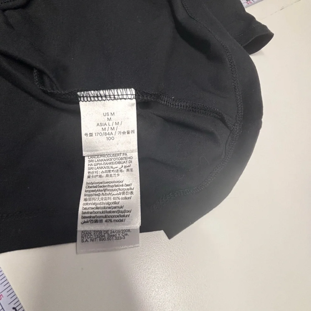 NWT Calvin Klein Black Tee with Silver Logo Print - Picture 7 of 8